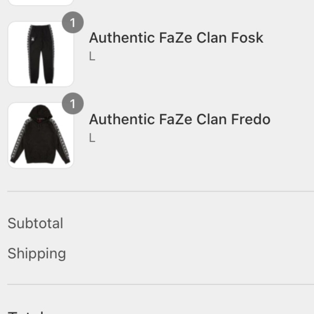 Faze x kappa sweat pants